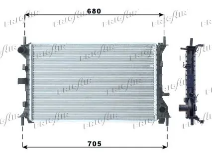 Handler.Part Radiator, engine cooling FRIGAIR 01053067 1