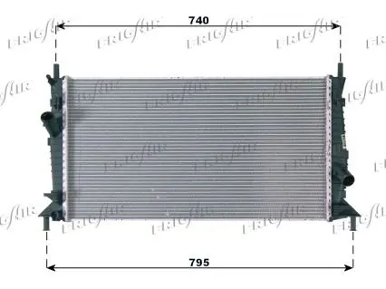 Handler.Part Radiator, engine cooling FRIGAIR 01053084 1