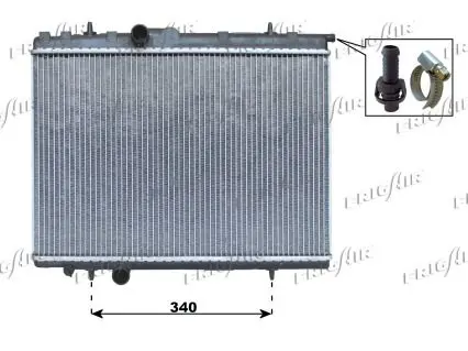 Handler.Part Radiator, engine cooling FRIGAIR 01083069 1