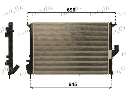 Handler.Part Radiator, engine cooling FRIGAIR 01093105 1