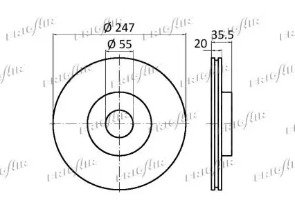 Handler.Part Brake disc FRIGAIR DC03103 2