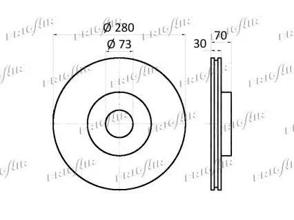 Handler.Part Brake disc FRIGAIR DC03112 2