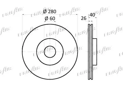 Handler.Part Brake disc FRIGAIR DC04122 2