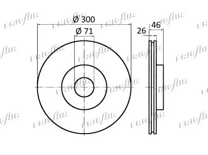 Handler.Part Brake disc FRIGAIR DC07104 2