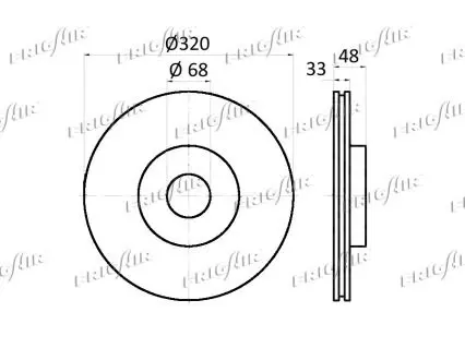 Handler.Part Brake disc FRIGAIR DC10114 2