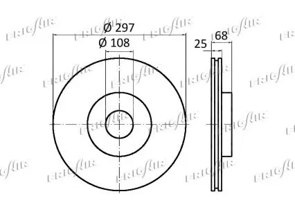 Handler.Part Brake disc FRIGAIR DC15106 2