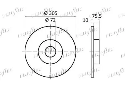 Handler.Part Brake disc FRIGAIR DC18105 2