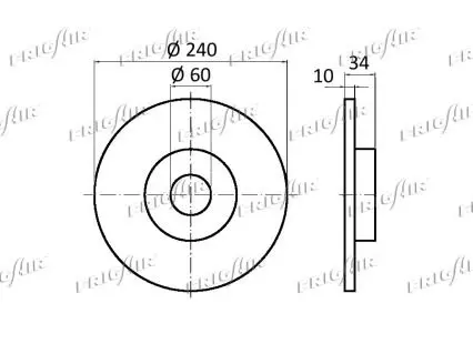 Handler.Part Brake disc FRIGAIR DC19102 2