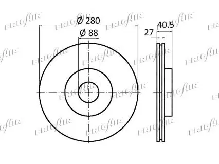 Handler.Part Brake disc FRIGAIR DC20101 2