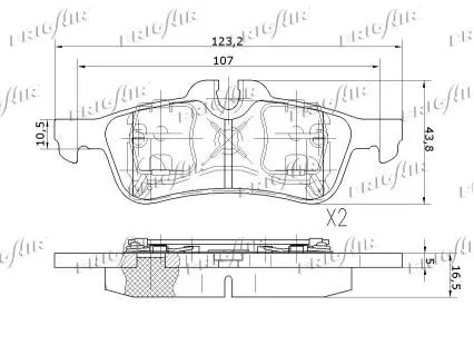 Handler.Part Brake pad set, disc brake FRIGAIR PD02507 2