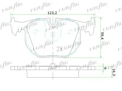 Handler.Part Brake pad set, disc brake FRIGAIR PD02512 3