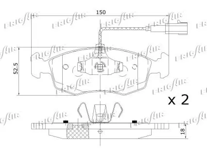 Handler.Part Brake pad set, disc brake FRIGAIR PD04514 2