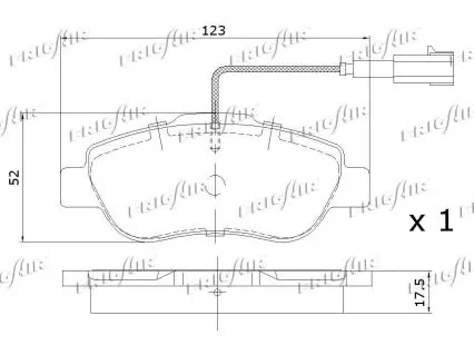 Handler.Part Brake pad set, disc brake FRIGAIR PD04520 2