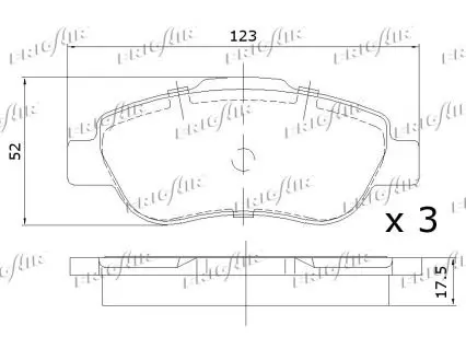 Handler.Part Brake pad set, disc brake FRIGAIR PD04520 3