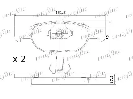 Handler.Part Brake pad set, disc brake FRIGAIR PD04523 2