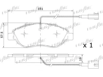 Handler.Part Brake pad set, disc brake FRIGAIR PD04525 2