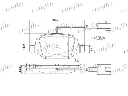 Handler.Part Brake pad set, disc brake FRIGAIR PD04531 2