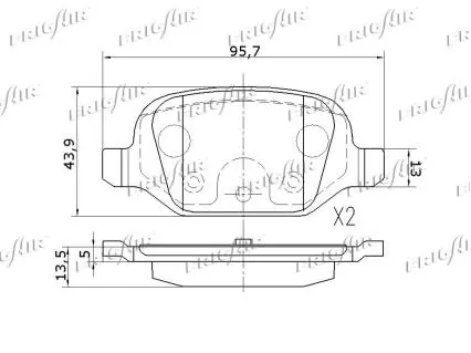 Handler.Part Brake pad set, disc brake FRIGAIR PD04531 3