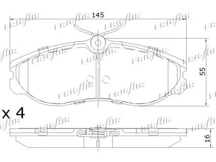 Handler.Part Brake pad set, disc brake FRIGAIR PD05503 2