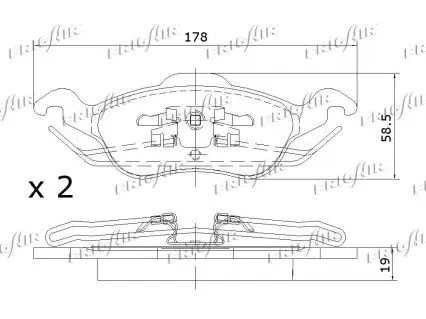 Handler.Part Brake pad set, disc brake FRIGAIR PD05508 2