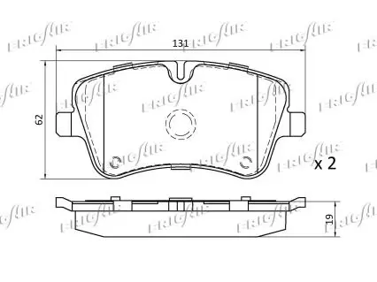 Handler.Part Brake pad set, disc brake FRIGAIR PD06501 2