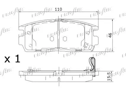 Handler.Part Brake pad set, disc brake FRIGAIR PD07511 2