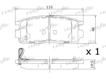 Handler.Part Brake pad set, disc brake FRIGAIR PD07511 3