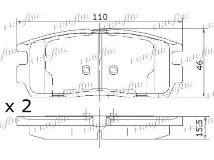 Handler.Part Brake pad set, disc brake FRIGAIR PD07511 4