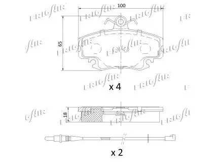 Handler.Part Brake pad set, disc brake FRIGAIR PD09502 2