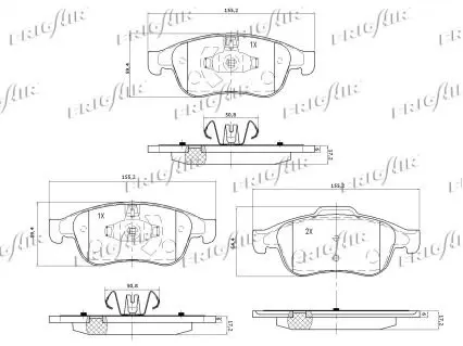 Handler.Part Brake pad set, disc brake FRIGAIR PD09510 2