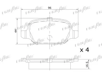 Handler.Part Brake pad set, disc brake FRIGAIR PD13501 2