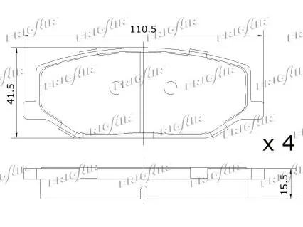 Handler.Part Brake pad set, disc brake FRIGAIR PD14501 2