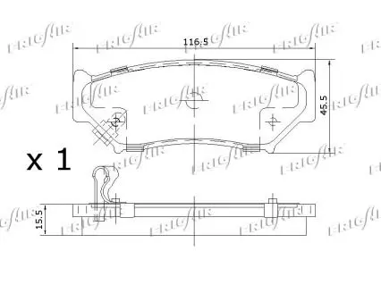 Handler.Part Brake pad set, disc brake FRIGAIR PD14502 2