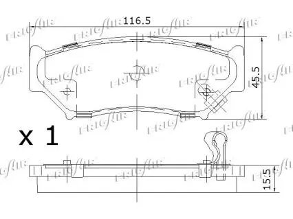 Handler.Part Brake pad set, disc brake FRIGAIR PD14502 3