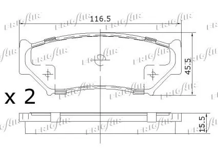 Handler.Part Brake pad set, disc brake FRIGAIR PD14502 4