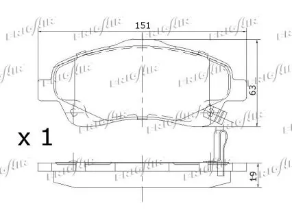 Handler.Part Brake pad set, disc brake FRIGAIR PD15505 2