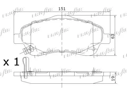 Handler.Part Brake pad set, disc brake FRIGAIR PD15505 3