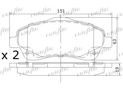 Handler.Part Brake pad set, disc brake FRIGAIR PD15505 4