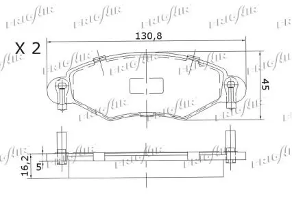 Handler.Part Brake pad set, disc brake FRIGAIR PD15518 2