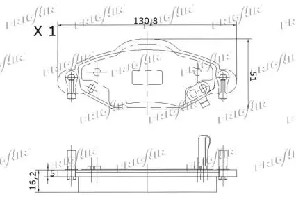 Handler.Part Brake pad set, disc brake FRIGAIR PD15518 3