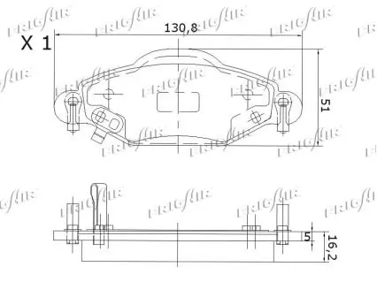 Handler.Part Brake pad set, disc brake FRIGAIR PD15518 4