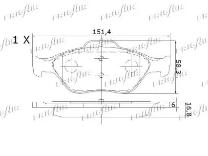 Handler.Part Brake pad set, disc brake FRIGAIR PD15523 2