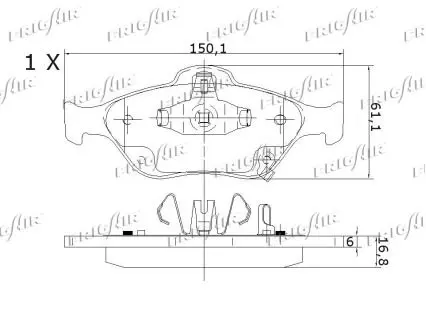 Handler.Part Brake pad set, disc brake FRIGAIR PD15523 4