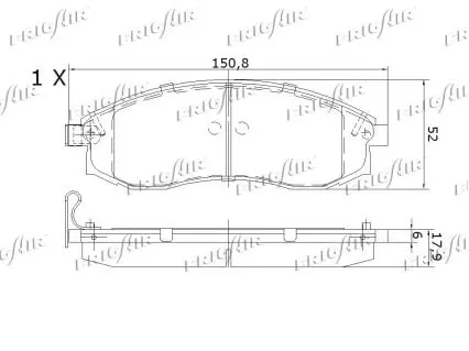 Handler.Part Brake pad set, disc brake FRIGAIR PD16508 2