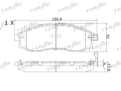 Handler.Part Brake pad set, disc brake FRIGAIR PD16508 3