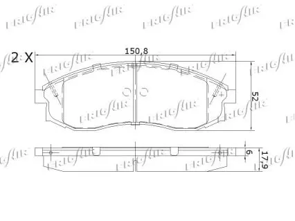 Handler.Part Brake pad set, disc brake FRIGAIR PD16508 4