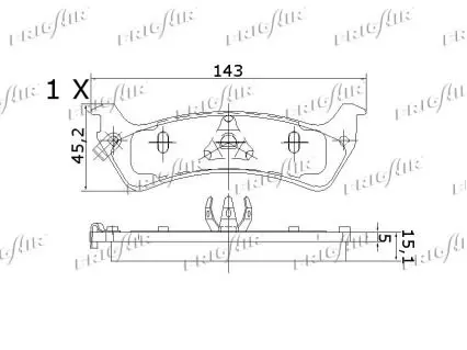 Handler.Part Brake pad set, disc brake FRIGAIR PD18514 2