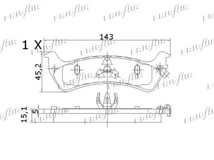 Handler.Part Brake pad set, disc brake FRIGAIR PD18514 3