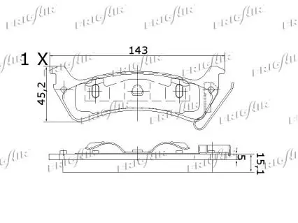 Handler.Part Brake pad set, disc brake FRIGAIR PD18514 4