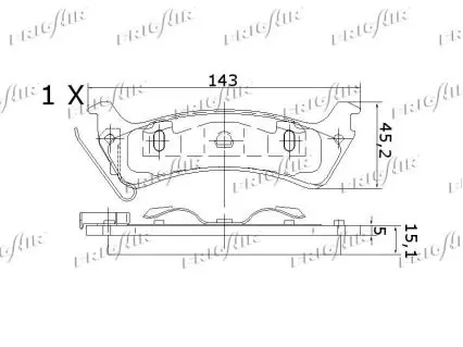 Handler.Part Brake pad set, disc brake FRIGAIR PD18514 5